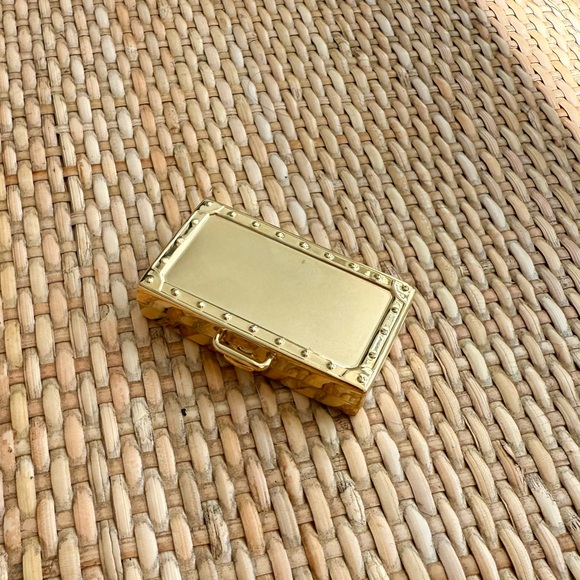 Debbie J. Palmer Accessories - Vintage Gold Debbie J. Palmer Suitcase Pill Box Compact